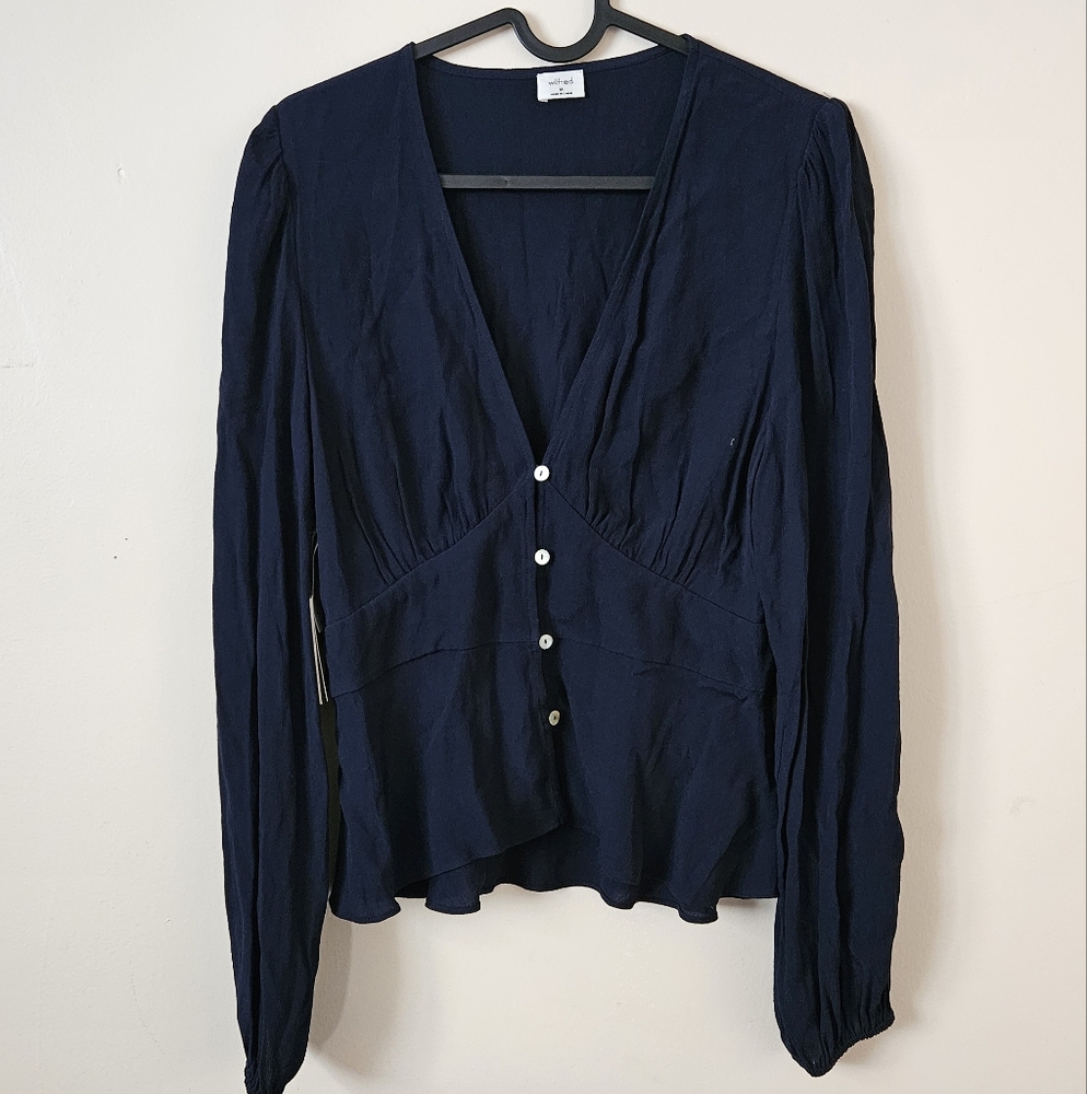 Aritzia Navy Prairie Corset Top
